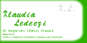 klaudia ledeczi business card